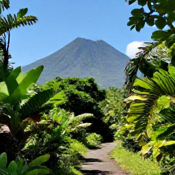 Caribbean Holidays, Cheap December Martinique, Green Martinique rainforest and Mount Pel&eacute;e viewed from a scenic hiking trail under clear skies