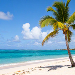 Caribbean Holidays, Cheap Dominican Holidays, Sunny Punta Cana beach with turquoise sea, palm trees and affordable holiday atmosphere