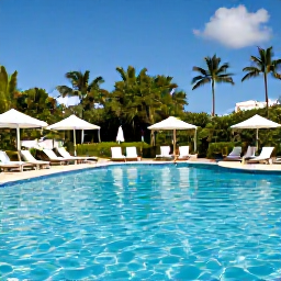 Caribbean Holidays, Cheap Family Holidays, Family-friendly Caribbean resort with a swimming pool, shaded loungers and children playing safely near the water