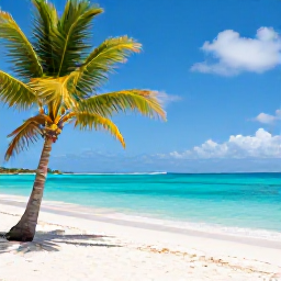 Caribbean Holidays, Cheap February Guadeloupe, Sunny Guadeloupe beach in February with turquoise sea, palm trees and a relaxed Caribbean atmosphere