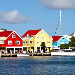 Caribbean Holidays, Cheap February Holidays, A colourful waterfront in Philipsburg, Sint Maarten, with Caribbean buildings, boats and visitors exploring the promenade