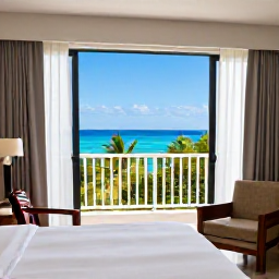 Caribbean Holidays, Cheap February Holidays, Affordable Puerto Rico holiday accommodation with a clean comfortable hotel room, balcony and tropical view