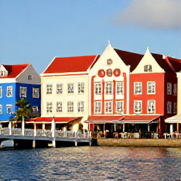 Caribbean Holidays, Cheap February Holidays, Colourful historic streets of Willemstad, Cura&ccedil;ao, with floating Queen Emma Bridge, caf&eacute;s and visitors exploring in warm sunshine