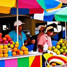 Caribbean Holidays, Cheap February Holidays, Friendly local food market in Trinidad with doubles, roti, tropical fruit and colourful stalls