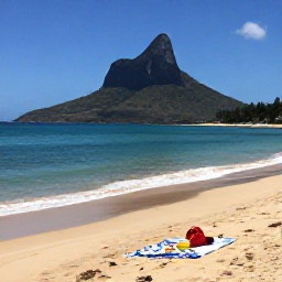 Caribbean Holidays, Cheap February Holidays, Quiet golden beach on Nevis with Mount Nevis rising in the background, clear water and a simple beach picnic