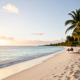 Caribbean Holidays, Cheap February Holidays, Seven Mile Beach in the Cayman Islands at sunrise, calm turquoise water, soft white sand and a few relaxed visitors