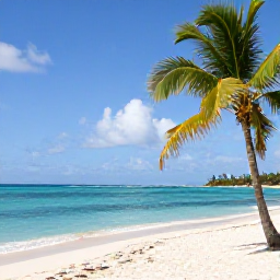 Caribbean Holidays, Cheap February Holidays, Sunny beach in Punta Cana, Dominican Republic, with turquoise Caribbean water, palm trees and relaxed holiday atmosphere