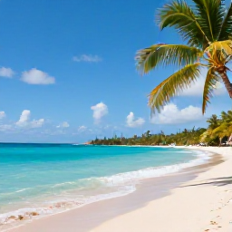 Caribbean Holidays, Cheap February Holidays, Sunny beach in St Thomas, United States Virgin Islands, with turquoise water, palm trees and a relaxed February holiday atmosphere
