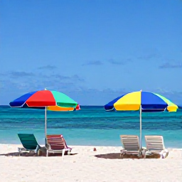 Caribbean Holidays, Cheap February Holidays, Sunny Cura&ccedil;ao beach with calm turquoise water, colourful beach umbrellas and a relaxed February holiday atmosphere