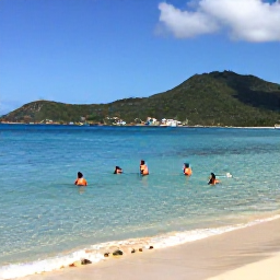 Caribbean Holidays, Cheap February Holidays, Travellers swimming and snorkelling in clear shallow water beside a sandy Caribbean beach in the U.S. Virgin Islands