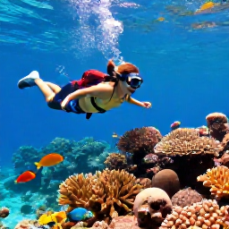 Caribbean Holidays, Cheap February Holidays, Visitors snorkelling over colourful coral reef and tropical fish in the clear waters around Providenciales