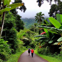 Caribbean Holidays, Cheap Grenada July, Hikers walking through Grand Etang National Park in Grenada, surrounded by lush rainforest, tropical plants and misty hills