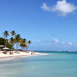Caribbean Holidays, Cheap Grenada September, A sunny Grand Anse Beach scene in Grenada during September, with calm turquoise water, palm trees and a few relaxed visitors