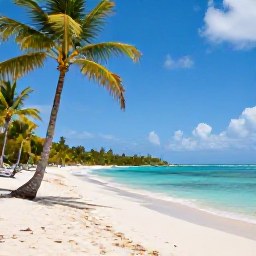 Caribbean Holidays, Cheap Guadeloupe April, Sunny Guadeloupe beach in April with turquoise water, palm trees and a relaxed Caribbean atmosphere