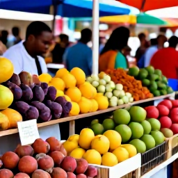 Caribbean Holidays, Cheap Guadeloupe June, Colourful Guadeloupe market with tropical fruit, spices and local food stalls