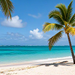 Caribbean Holidays, Cheap Guadeloupe June, Sunny Guadeloupe beach with turquoise water, palm trees and a relaxed Caribbean atmosphere