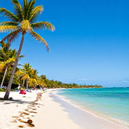 Caribbean Holidays, Cheap Haiti February, Sunny Caribbean beach in Haiti during February, with clear turquoise water, palm trees and relaxed travellers