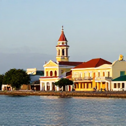 Caribbean Holidays, Cheap Haiti Holidays, Colourful waterfront and historic streets in Port-au-Prince, Haiti, photographed in warm daylight
