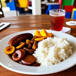 Caribbean Holidays, Cheap Haiti Holidays, Haitian food served at a friendly outdoor restaurant, including griot, rice, plantain and fresh tropical ingredients