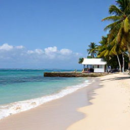 Caribbean Holidays, Cheap Haiti Holidays, Palm-fringed sandy beach with clear turquoise water and a small local guesthouse in Haiti