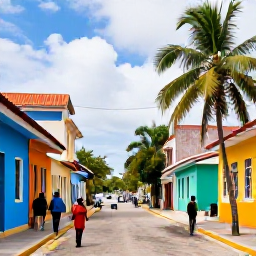 Caribbean Holidays, Cheap Haiti January, Colourful coastal street in Port-au-Prince, Haiti, with local life, tropical light and welcoming atmosphere