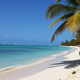 Caribbean Holidays, Cheap Haiti January, Sunny Caribbean beach in Haiti in January with clear turquoise water, palm trees and a relaxed atmosphere