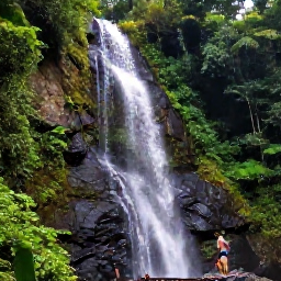 Caribbean Holidays, Cheap Jamaica Holidays, Dunn's River Falls in Jamaica with visitors climbing the cascading rocks through lush green tropical forest