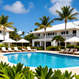 Caribbean Holidays, Cheap Jamaica March, Affordable Jamaican resort hotel with a swimming pool, tropical gardens and British holidaymakers enjoying a relaxed March break