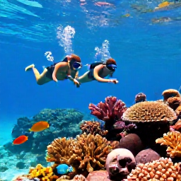 Caribbean Holidays, Cheap January Bahamas, Travellers snorkelling above colourful coral and tropical fish in clear Bahamian water near Nassau
