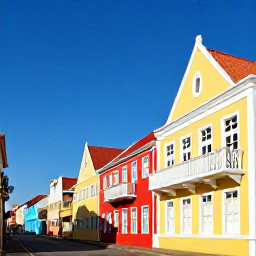Caribbean Holidays, Cheap January Cura&ccedil;ao, Colourful historic streets and Dutch colonial buildings in Willemstad, Cura&ccedil;ao, under clear blue skies