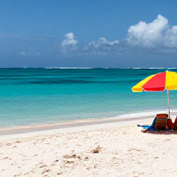 Caribbean Holidays, Cheap January Cura&ccedil;ao, Sunny Cura&ccedil;ao beach in January with clear turquoise water, soft sand, colourful beach umbrellas and a relaxed Caribbean atmosphere