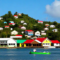 Caribbean Holidays, Cheap January Grenada, Colourful St George's harbour in Grenada with hillside houses, fishing boats and bright Caribbean sunshine
