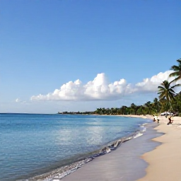 Caribbean Holidays, Cheap January Grenada, Grand Anse Beach in Grenada on a sunny January morning, calm turquoise water, soft sand and a few relaxed holidaymakers