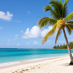 Caribbean Holidays, Cheap January Guadeloupe, Sunny Guadeloupe beach in January with turquoise water, palm trees and a relaxed Caribbean atmosphere