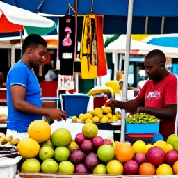 Caribbean Holidays, Cheap January Holidays, Colourful Castries market in Saint Lucia with local fruit, spices, crafts and friendly shoppers