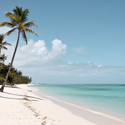Caribbean Holidays, Cheap January Holidays, Quiet sandy beach on Nevis with palm trees, clear water and a peaceful January afternoon