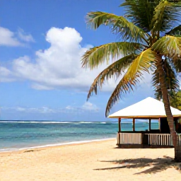 Caribbean Holidays, Cheap January Holidays, Relaxed golden beach on Nevis with calm Caribbean sea, shady palms and a simple local beach caf&eacute;