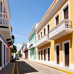 Caribbean Holidays, Cheap January Puerto Rico, Colourful colonial buildings and cobbled streets in Old San Juan, Puerto Rico, with historic balconies and bright Caribbean sunlight