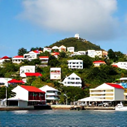 Caribbean Holidays, Cheap July Holidays, A scenic view of Kingstown harbour and colourful hillside buildings in Saint Vincent during a warm summer day