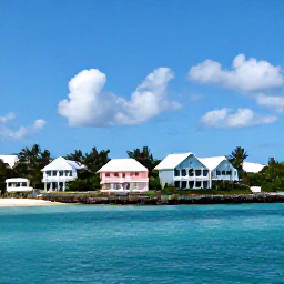 Caribbean Holidays, Cheap June Bermuda, A bright coastal view of Bermuda with pastel houses, turquoise water and a relaxed summer atmosphere