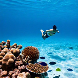 Caribbean Holidays, Cheap June Cayman, A snorkeller observing colourful tropical fish and coral in clear Caribbean water near Grand Cayman
