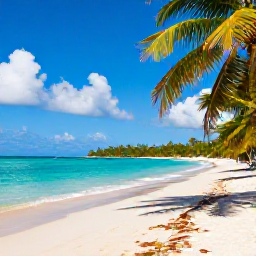 Caribbean Holidays, Cheap June Holidays, Bright coastal scene on Trinidad with turquoise sea, sandy beach, palm trees and a relaxed June holiday atmosphere