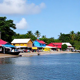 Caribbean Holidays, Cheap June Holidays, Colourful Dominica village waterfront with local food, markets and friendly island atmosphere