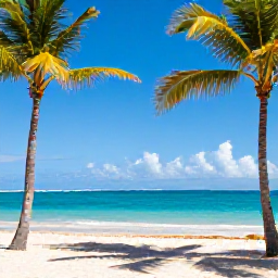 Caribbean Holidays, Cheap June Holidays, Sunny Puerto Rico beach with palm trees, turquoise water and a relaxed June holiday atmosphere