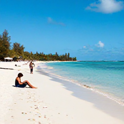 Caribbean Holidays, Cheap June Holidays, Travellers relaxing on a wide white-sand beach beside calm turquoise sea in Providenciales
