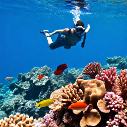 Caribbean Holidays, Cheap June Holidays, Travellers snorkelling above colourful coral and tropical fish in clear Caribbean water near Buck Island, St Croix