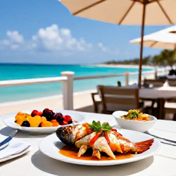 Caribbean Holidays, Cheap March Bermuda, Relaxed Bermuda seaside restaurant serving fresh fish and local dishes on a sunny terrace