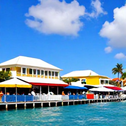 Caribbean Holidays, Cheap March Holidays, Friendly local restaurant and colourful market in Road Town, Tortola, British Virgin Islands