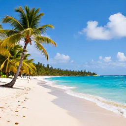Caribbean Holidays, Cheap March Holidays, Sunny Martinique beach with turquoise water, palm trees and a relaxed March holiday atmosphere