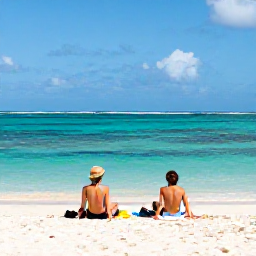 Caribbean Holidays, Cheap March Holidays, Travellers relaxing on a beautiful Dominican Republic beach, with calm turquoise sea, white sand and gentle sunshine
